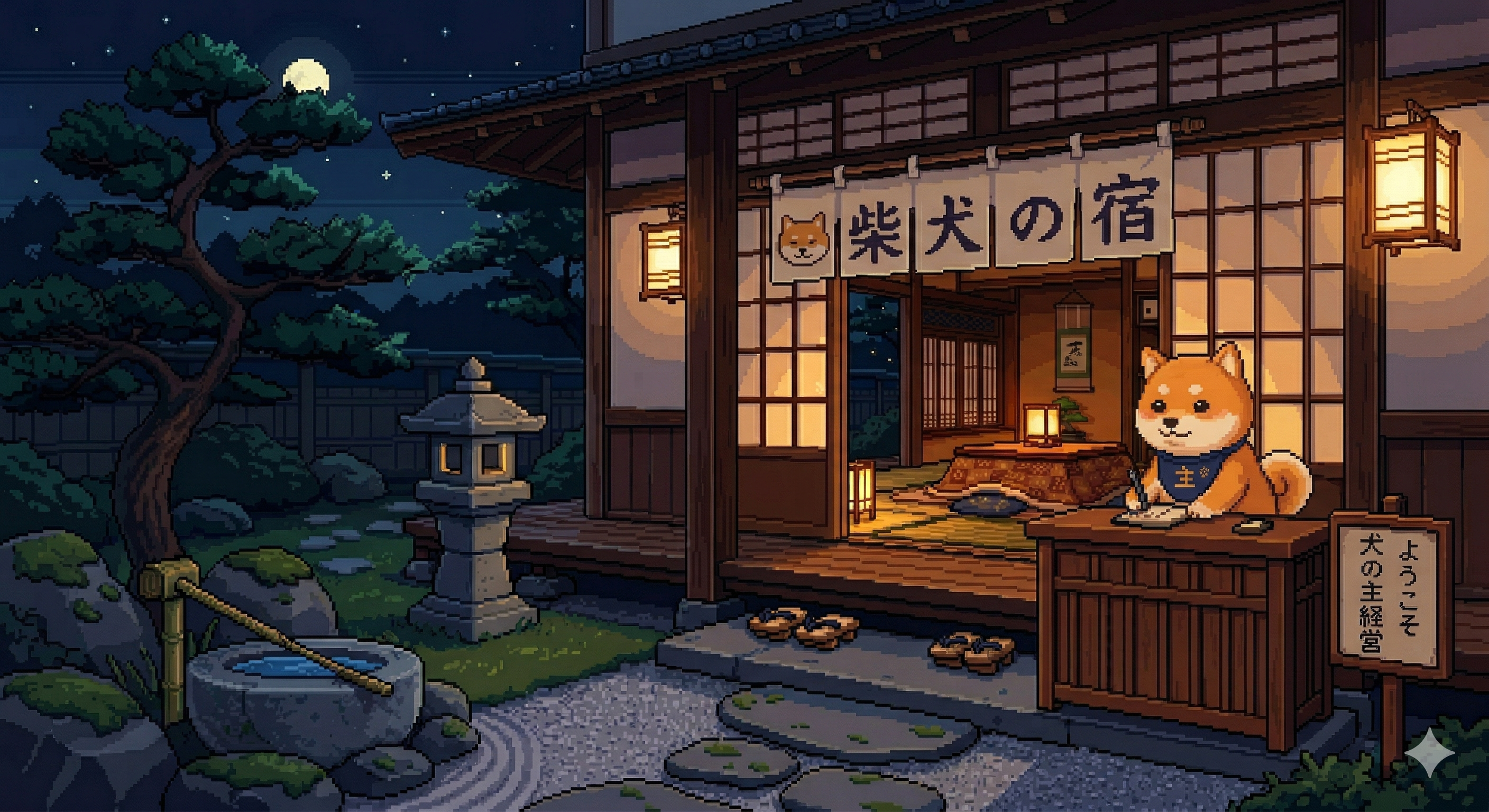 A picture of a Shiba Inu's Inn